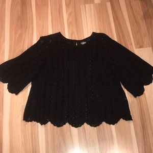 Cute Black Flower Top